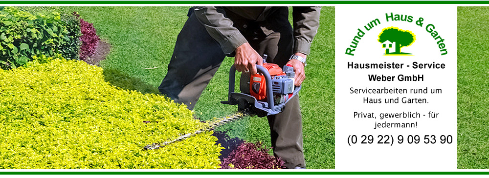 Hausmeisterservice Weber - Werl - (0 29 22) 48 37